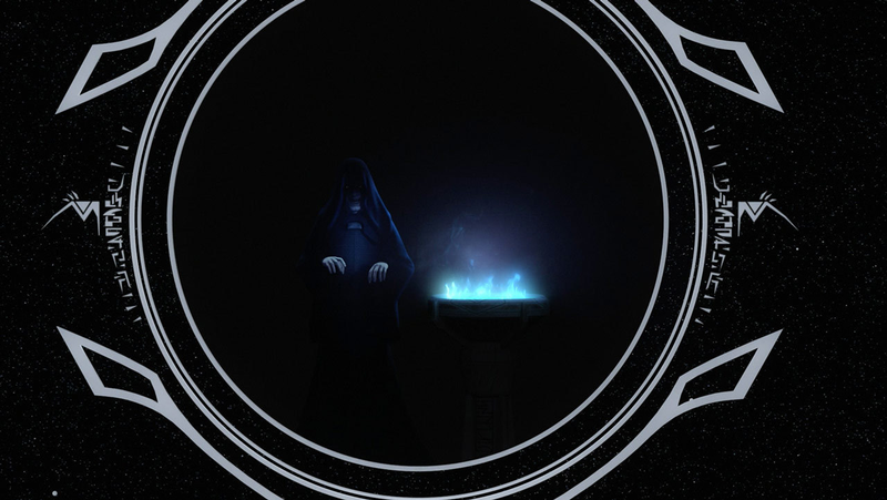 Palpatine attempts to reach out into the World Between Worlds.